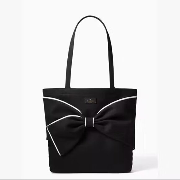 kate spade on purpose canvas tote bow bag
